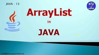 JAVA13  ARRAY LIST [upl. by Leiram]