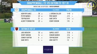 Cheshire County Cricket League  1st XI ECB Premier League  Grappenhall CC v Oxton CC 1st XI [upl. by Lennie876]