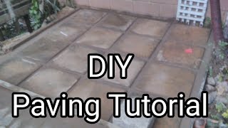 DIY  how to lay paving slabs in the garden [upl. by Aidni91]