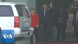 Obama and Merkel Meet in Berlin [upl. by Pool]