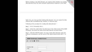 SAP ABAP Data Elements [upl. by Aubert32]