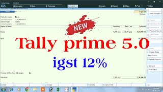 igst in tally prime  tally  igst sales entry in tally  igst sales entry in tally prime [upl. by Ellives]