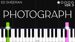 Ed Sheeran  Photograph  EASY Piano Tutorial [upl. by Alvita]