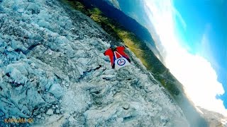 Flight over the glacier Bossons mount Aiguille du Midi [upl. by Namad753]