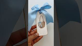 Where will this wicker basket gift tag look good at handpainted gifttags giftwrappingideas [upl. by Letsyrc]