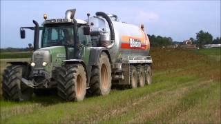 Spargimento Liquame 2014 Fendt 820  Bossini B 260 [upl. by Ijies]