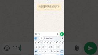 How to writemonospacetext in WhatsApp shorts technical [upl. by Lashonde305]