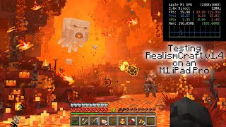 RealismCraft v14 Nether Update on M1 iPad Pro [upl. by Anitsim]