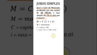 Como calcular o montante de juros simples [upl. by Augustus]