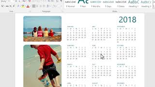 Create an quotAny Yearquot calendar in Microsoft Word [upl. by Alanah821]