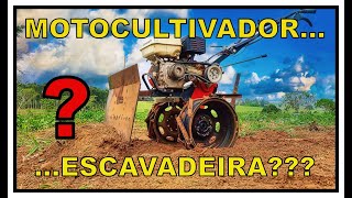 COMO FAZER LÂMINA FRONTAL PARA MOTOCULTIVADOR TRATORITO SE TORNAR UMA ESCAVADEIRA [upl. by Ruhtra]