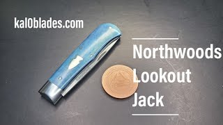 Traditional Knives  Northwoods Knives  Lookout Jack  Blue Camel Bone [upl. by Cyprian]