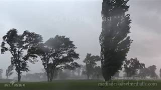 Hankinson ND  Very High Winds from Severe Thunderstorm on the NDSD Border  August 17th 2019 [upl. by Ulphia]