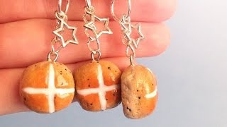 Hot Cross Bun │ Polymer Clay Tutorial [upl. by Teplica]