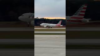 American A319 WINDY Takeoff [upl. by Enitsirk377]