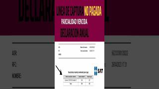 Actualizar Línea de captura Vencida Declaración Anual impuestos sat [upl. by Finzer]