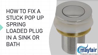 🧐How to fix a spring loaded pop up waste plug in a hand basin or bath tub Mayfair Plumbing Adelaide [upl. by Moht]