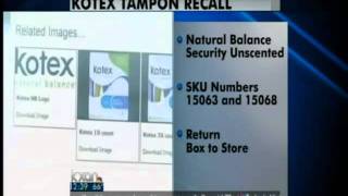 Kotex tampon recall [upl. by Thurlow]