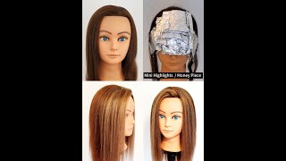 Quick money piece highlights  Mini highlights faceframing for girls [upl. by Acsehcnarf948]