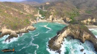 Dronie Playa Pichilinguillo en Aquila MichoacÃ¡n  DJI  Phantom  Drone [upl. by Normac643]