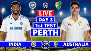 India v Australia 1st Test Day 3 Live  IND vs AUS 1st Test Live Scores amp Commentary  India Innings [upl. by Enaoj]