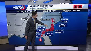 Hurricane Debby expected to bring significant flooding to Georgia South Carolina [upl. by Ellenaej]