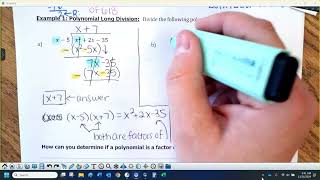 HA2 55a Notes polynomial long division [upl. by Wailoo]