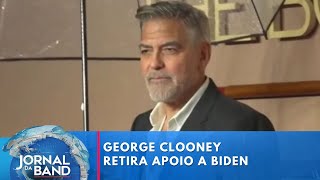 George Clooney adere à campanha que pede desistência de Joe Biden das eleições  Jornal da Band [upl. by Maples541]