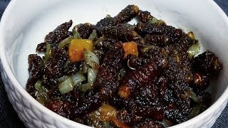 Zambian Recipe Ifinkubala Ifishimu  Vinkubala Mopane worms [upl. by Goss]