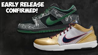 There X Nike SB Dunks DROPPING EARLY Kobe 4 Gold Medals Raffles amp Triple Pink RESTOCK [upl. by Phineas]