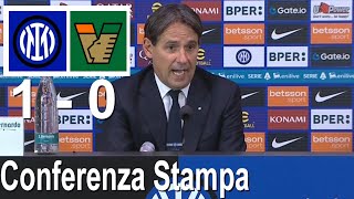 Simone Inzaghi Conferenza Stampa Post Inter 1 vs 0 Venezia 03112024 [upl. by Dnaletak394]