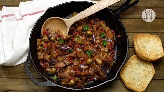 1 Minute Recipe  Easy Caponata Recipe [upl. by Barden]