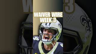 Fantasy Football Week 3 Wavier Waire adds nfl shorts [upl. by Ula948]