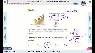 Mavi Set Fizik 3  Basit Harmonik Hareket  2 🔩 [upl. by Westmoreland]