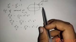 Q Show that the feet of normals from a point h K to the ellipse x2a2y2b21lie on a co [upl. by Harty869]