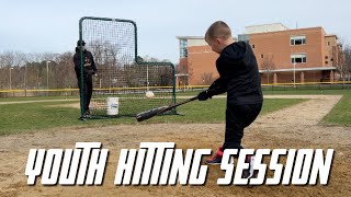 Micd Up Youth Baseball Hitting Session With 7 Year Old [upl. by Jaffe708]