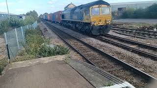 Class 66 Diesel Locomotives heading through Whittlesea with various freight trains [upl. by Goss]