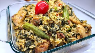 GUYANESE CALLALOO COOKUP RICE recipe [upl. by Krista]