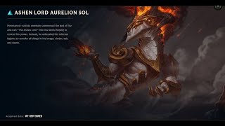 ASHEN LORD AURELION SOL SKIN SPOTLIGHT10062024 [upl. by Aela97]