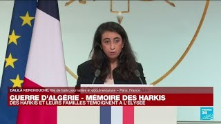 Guerre dAlgérie  des Harkis et leurs familles témoignent à lElysée • FRANCE 24 [upl. by Hirza]