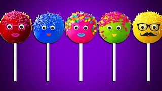 Pop Cake Lolipops Finger Family Song Colors Learn Nursery Rhymes [upl. by Sherburne]