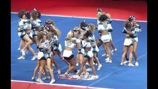 Most Iconic Cheer Routine EVER 1357 MUSIC STOPS COUGARS  NCA CHAMPIONS [upl. by Ronyar]