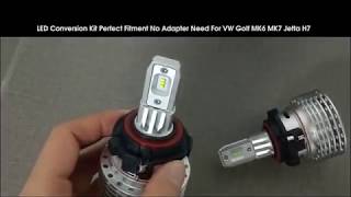 LED Conversion Kit Perfect Fitment No Adapter Need For VW Golf MK6 MK7 Jetta H7 [upl. by Nnad390]