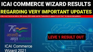 ICAI Commerce Wizard Results Regarding Important Updates To All Student  ICAI Important Updates [upl. by Ennayelhsa]