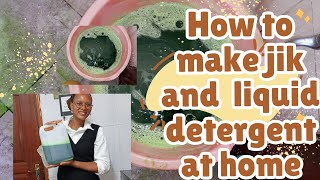 How To Make Jik and Liquid Detergent at Home Easy and First Method motherhood homemaking [upl. by Anivlis]