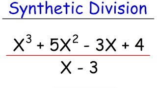 How To Use Synthetic Division on Any Polynomial [upl. by Reynard]