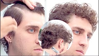 Cómo hacer corte de cabello de hombre moderno cabello rizado tendencias tutorial hairstyle [upl. by Jacquetta64]