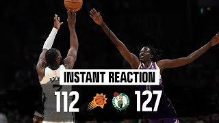 INSTANT REACTION Boston Celtics hit 25 3pointers in win against Phoenix Suns [upl. by Stoecker316]