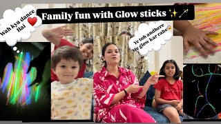 Magic stick se humne kiya experiment 😱  Family Vlog  Neon stick Dance 💃 [upl. by Ware498]