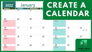 How To Create a Calendar in Excel [upl. by Ereveniug]